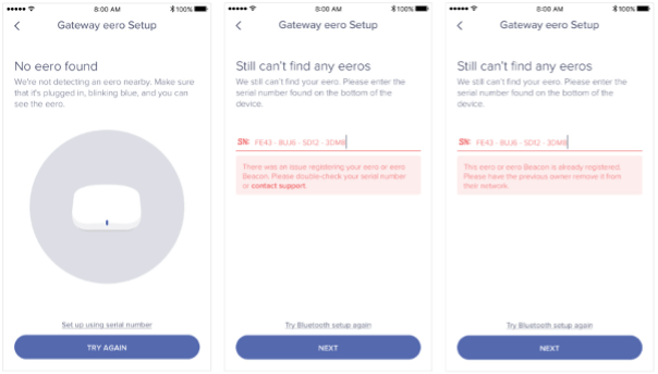 Failure To Find eero Errors Southern Phone